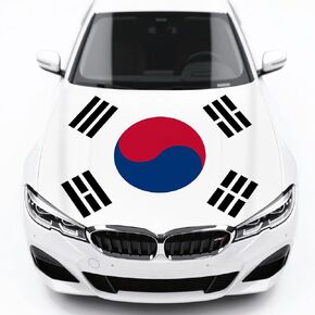 South Korea Flag Car Hood Cover Country Flag Hood Cover Durable Weatherproof Universal Fit Car Cover for All Seasons Protection Custom Fit for Car Truck SUV in Saudi Arabia