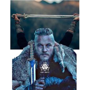 سيف راجنار لوثبروك لسيف الملك الفايكنج سيف راجنار - إصدار محدود كامل ميزات النحاس الحقيقي وغمد العصور الوسطى 40 بوصة in Kuwait