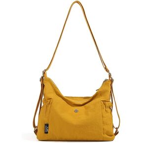 maytopia Tote Bag Convertible Backpack Purse for Women Nylon Hobo Crossbody Bag Message Bag Shoulder Handbags for Daily Work (Black) in Kuwait