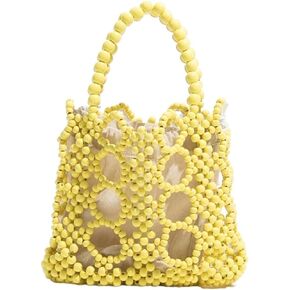 Handmade Top Handle Evening Bag With Drawstring Purse Small Woven Beach Tote Party Handbags in Kuwait