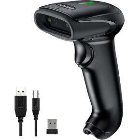 2D Wireless Barcode Scanner,Symcode Datamatrix PDF417 QR Code Handheld Reader for Screen and Printed Bar Code Scan, Works with Windows Mac and Linux PC POS in Kuwait
