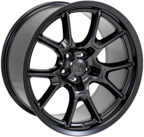 حافة OE Wheels DG21 مقاس 20 بوصة تناسب نمط الذكرى السنوية الخمسين لتشالنجر 5x115 20x10 أسود ساتان - هولاندر 10369 (1) in Saudi Arabia