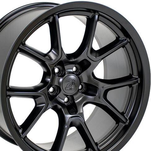 حافة OE Wheels DG21 مقاس 20 بوصة تناسب نمط الذكرى السنوية الخمسين لتشالنجر 5x115 20x10 أسود ساتان - هولاندر 10369 (1) in Saudi Arabia