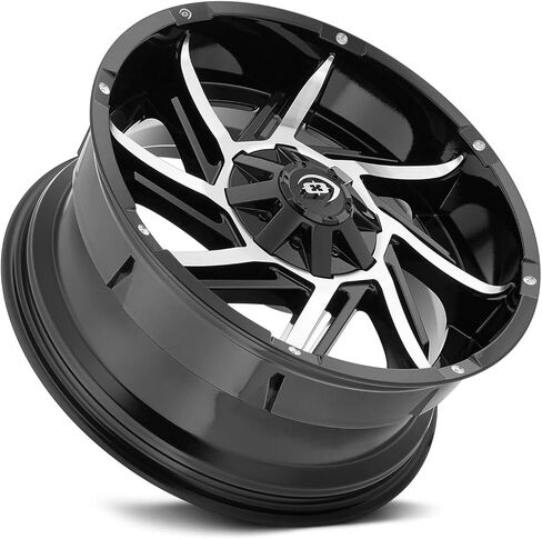 Vision 422 Prowler 20x12 5x5.5" -51mm Black/Machined Wheel Rim 20" Inch in Saudi Arabia