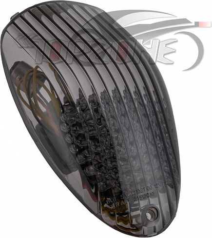 Fit Kawasaki 2006-2024 Vulcan 900 Classic LT/Vulcan 900 Custom/Vulcan 900 Classic; LED Rear Lamp Brake Tail Light +Integrated Turn Signal Function (Smoke Color) in Kuwait