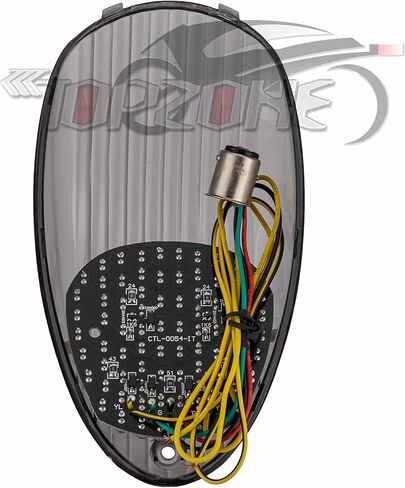 Fit Kawasaki 2006-2024 Vulcan 900 Classic LT/Vulcan 900 Custom/Vulcan 900 Classic; LED Rear Lamp Brake Tail Light +Integrated Turn Signal Function (Smoke Color) in Kuwait