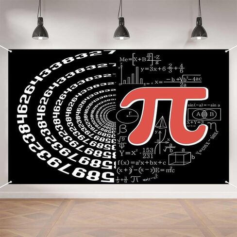 Aperturee Math Pi Day Banner 70.8 x 43.3 Inch, Happy Pi Day Backdrop Mathematical Equations and Pi Symbol Decoration for Math Lovers and Educators for Party Home Office in Kuwait