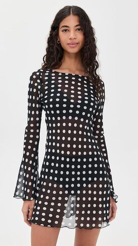 The Britain Dress in Black & White Dot in Saudi Arabia