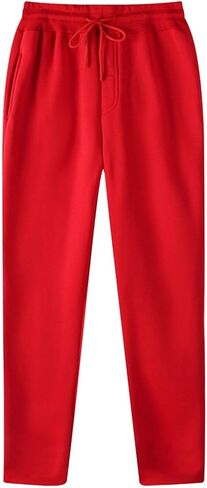 Mens Sweatpants Elastic Waist Solid Color Casual Sweat Length Pants in Saudi Arabia