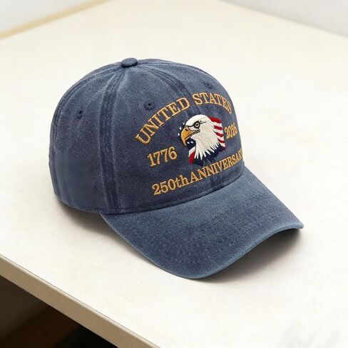 250th Anniversary USA Hat 250th Anniversary Patriotic Style Hat with Embroidered Adjustable Baseball Cap in Saudi Arabia