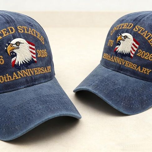 250th Anniversary USA Hat 250th Anniversary Patriotic Style Hat with Embroidered Adjustable Baseball Cap in Saudi Arabia