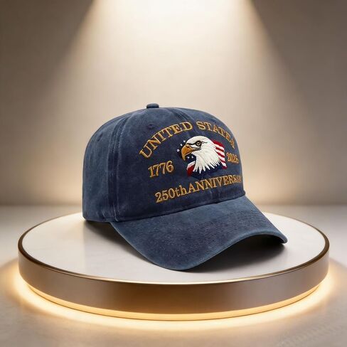 250th Anniversary USA Hat 250th Anniversary Patriotic Style Hat with Embroidered Adjustable Baseball Cap in Saudi Arabia