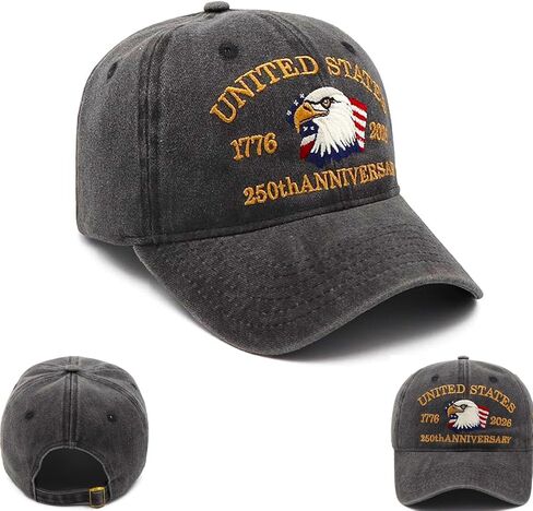 250th Anniversary USA Hat 250th Anniversary Patriotic Style Hat with Embroidered Adjustable Baseball Cap in Saudi Arabia