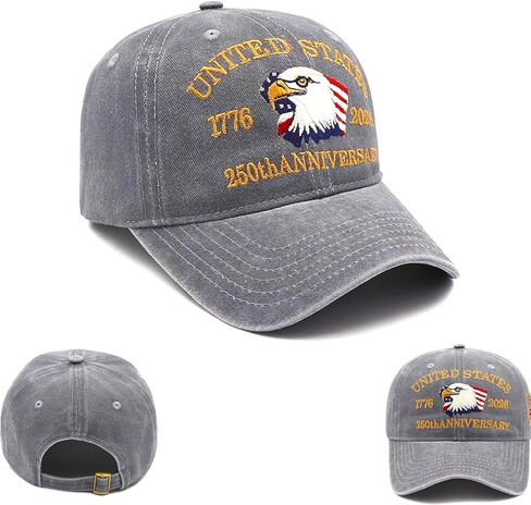250th Anniversary USA Hat 250th Anniversary Patriotic Style Hat with Embroidered Adjustable Baseball Cap in Saudi Arabia