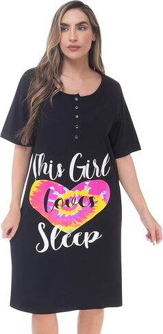 Just Love Short Sleeve Nightgown Sleep Dress for Women in Saudi Arabia