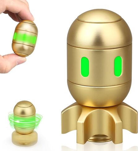 Dilabnba Atomic Bomb Fidget Spinner Toy for Kid Adult, Grow in The Dark Metal Fidget Spin Sensory Focus Gyro Toy, Fingears Party Stuff EDC Office Desktop, Gifts for Men Women(Sliver) in Saudi Arabia
