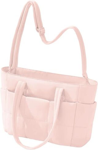Tote Bag for Women Puffer,Travel Tote Bag with Laptop Compartment Lightweight,Work Handbag with Strap for Gym,Nurse in Saudi Arabia