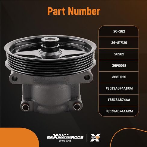 maXpeedingrods 20-282 Power Steering Pump with Pulley for Ford F-150 1997-2003, F-250 1997-1999, Expedition 2001-2002, Crown Victoria 1999-2002, Replace# F65Z3A674AA F85Z3A674AA in Saudi Arabia