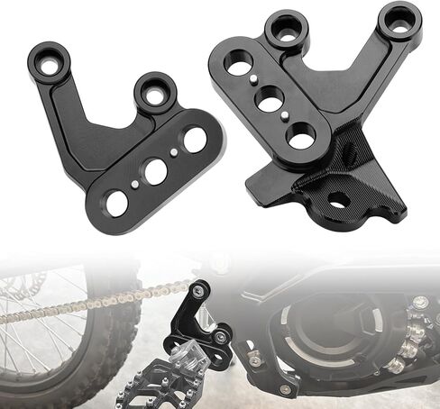 LKV Dirt Bike Footbracket CNC Motorcycle Foot Pegs Rest Black Bracket Compatible with Sur Ron Light Bee X/S in Kuwait