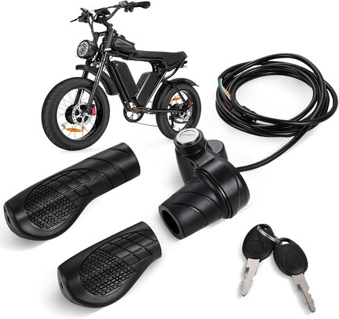 Ebike كامل نصف تويست قبضة خنق ل Ridstar Q20/Q20 برو لايت الدراجة الترابية الكهربائية مع 2 مفاتيح التحكم السلس التوصيل والتشغيل in Saudi Arabia
