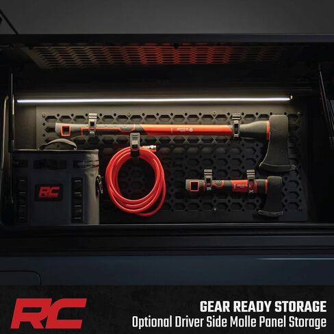 Rough Country Truck Bed Cap Topper for Jeep Gladiator (2020-2025) - Modular Design, Locking Gullwing Access Doors, Molle Panels, LED Interior Lighting in Saudi Arabia
