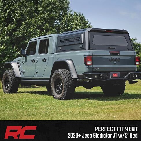 Rough Country Truck Bed Cap Topper for Jeep Gladiator (2020-2025) - Modular Design, Locking Gullwing Access Doors, Molle Panels, LED Interior Lighting in Saudi Arabia