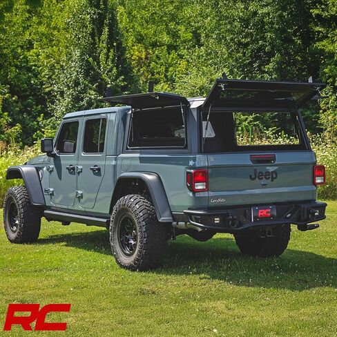 Rough Country Truck Bed Cap Topper for Jeep Gladiator (2020-2025) - Modular Design, Locking Gullwing Access Doors, Molle Panels, LED Interior Lighting in Saudi Arabia