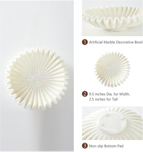 وعاء ديكور رخامي، أوعية حرفية حديثة لديكور المنزل، وصينية مجوهرات، ووعاء فواكه مزخرف لمنضدة المطبخ، ووعاء مفاتيح أنيق، وصينية زينة عيد الميلاد. in Kuwait