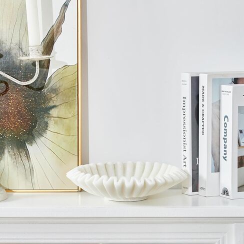 وعاء ديكور رخامي، أوعية حرفية حديثة لديكور المنزل، وصينية مجوهرات، ووعاء فواكه مزخرف لمنضدة المطبخ، ووعاء مفاتيح أنيق، وصينية زينة عيد الميلاد. in Kuwait