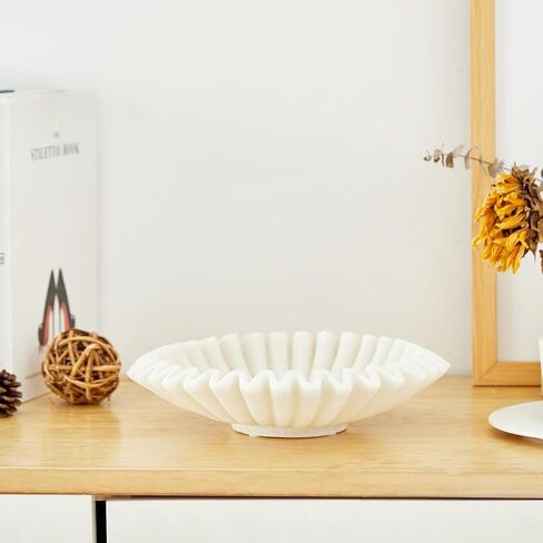 وعاء ديكور رخامي، أوعية حرفية حديثة لديكور المنزل، وصينية مجوهرات، ووعاء فواكه مزخرف لمنضدة المطبخ، ووعاء مفاتيح أنيق، وصينية زينة عيد الميلاد. in Kuwait