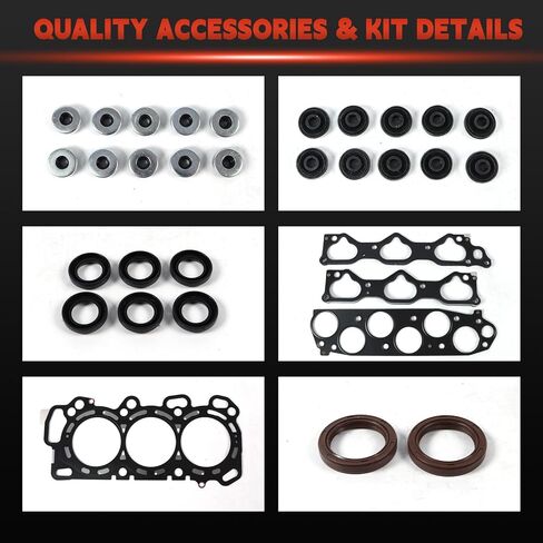 Engine Cylinder Head Gasket Set Fit for Honda Odyssey Pilot Accord 2008-2017 Fit for Acura RDX TL TSX 3.5L 2009-2018 Replaces HS26509PT in Saudi Arabia
