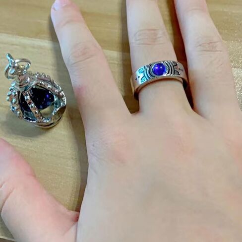 Nikkusu- Anime Madoka Cosplay Homura Akemi Ring Kaname قلادة قلادة مجموعة خواتم - مجوهرات تنكرية مع 5 قلادات و5 حلقات ذيل in Saudi Arabia
