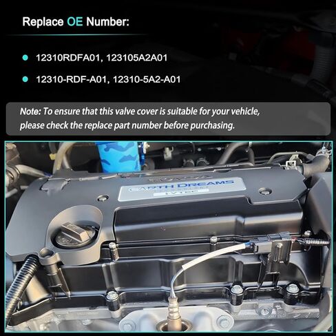 AUCERAMIC Engine Valve Cover with Gasket Replacement for 2015-2019 Honda CR-V, 2013-2017 Accord 2.4L Replace OE 12310RDFA01 123105A2A01 in Saudi Arabia