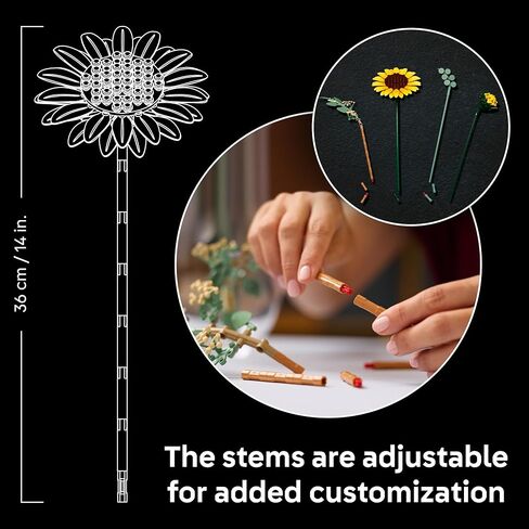 LEGO Botanicals Sunflower Bouquet Building Set for Adults, Ages 18+ - Artificial Flowers for Home Office, Bedroom or Desk Decor - Gifts for Women & Men - 11502 in Saudi Arabia