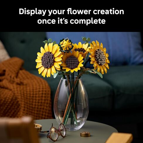 LEGO Botanicals Sunflower Bouquet Building Set for Adults, Ages 18+ - Artificial Flowers for Home Office, Bedroom or Desk Decor - Gifts for Women & Men - 11502 in Saudi Arabia