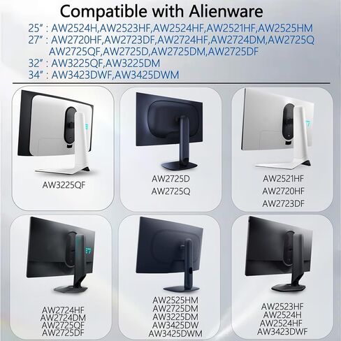 AW2725DM VESA Mount Adapter Compatible with Alienware 25" 27" 32" 34"Monitor(Fit AW2523HF,AW2725DF,AW2725QF,AW3225DM,AW3225QF,AW3425DW,AW3423DWF,AW3425DWM)–75x75 to 100x100 VESA Mount Adapter Bracket in Saudi Arabia