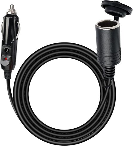 TMH Cigarette Lighter Extension Cord Cable - 6 FT, 14 AWG Heavy Duty Male to Female Socket 12V/24V Car Charger with Cigarette Lighter Socket in Saudi Arabia
