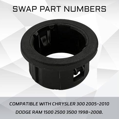 Cigarette Lighter Mounting Ring Bezel 4793555AB 4793555 for Chrysler Dodge Ram Challenger Charger Jeep Grand Cherokee, Plastic Cigarette Holder Ring Replacement with Inner Power Outlet Rings in Saudi Arabia
