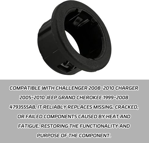 Cigarette Lighter Mounting Ring Bezel 4793555AB 4793555 for Chrysler Dodge Ram Challenger Charger Jeep Grand Cherokee, Plastic Cigarette Holder Ring Replacement with Inner Power Outlet Rings in Saudi Arabia