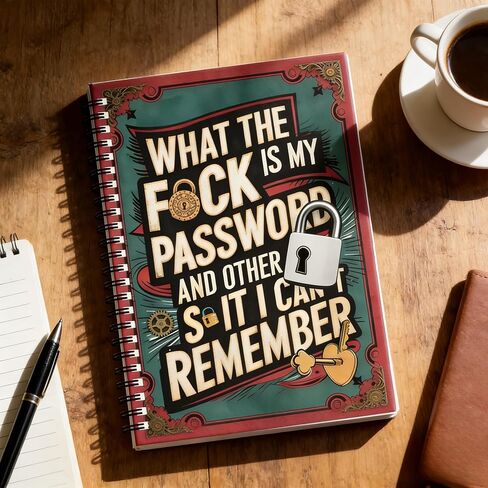 Password Book 6x8.5 Inch - Spiral Notebook Organizer for Internet Logins, Website Passwords, Addresses | Full Size Vintage Journal with Thick No-Bleed Pages A2 in Saudi Arabia