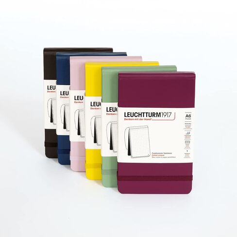 LEUCHTTURM1917 - Pocket Notepad A6-184 Dotted Micro-Perforated Pages, Black in Saudi Arabia