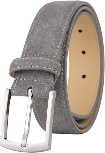 Genuine Suede Belt for Men's Leather Belt Casual Jeans Pants Dress Blet 1 3/8" Wide Golf Belt in Kuwait