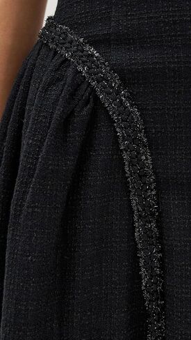 Self Portrait Women's Black Boucle Sleeveless Midi Dress in Saudi Arabia
