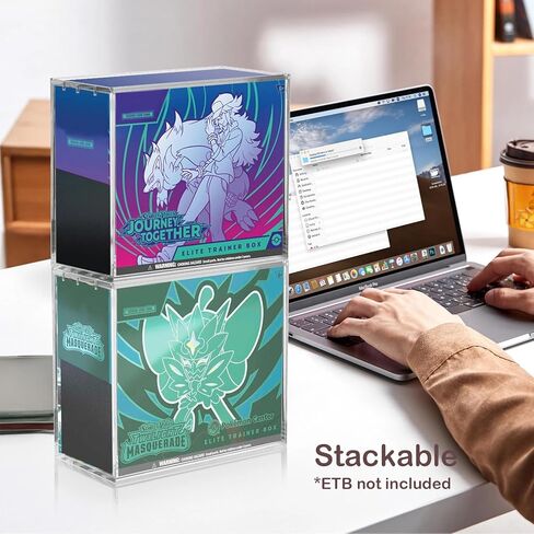 ETB Case, Clear Acrylic ETB Protector for TCG Elite Trainer Box | 5mm Thick with Magnetic Lid, UV Blocking & Dust Proof ETB Display Case | Stackable Storage Showcase for Collectors in Saudi Arabia