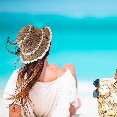 Minache Women Wide Brim Straw Sun Hat Summer Foldable Beach Hat UV Protection Travel Floppy Hat in Saudi Arabia