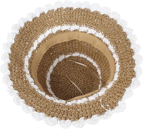 Minache Women Wide Brim Straw Sun Hat Summer Foldable Beach Hat UV Protection Travel Floppy Hat in Saudi Arabia