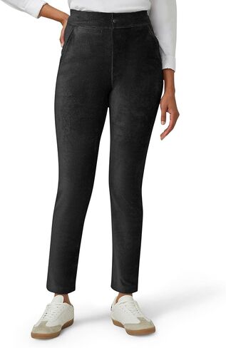 HUE Women's Plush Corduroy Tapered Pants in Saudi Arabia
