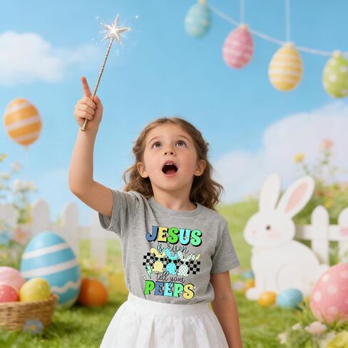 Toddler Easter Bunny Shirt Boys Girls Happy Easter Graphic T-Shirt Outfit Clothes for Kids 2-7T in Saudi Arabia