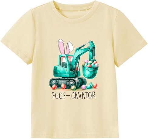 Toddler Easter Bunny Shirt Boys Girls Happy Easter Graphic T-Shirt Outfit Clothes for Kids 2-7T in Saudi Arabia