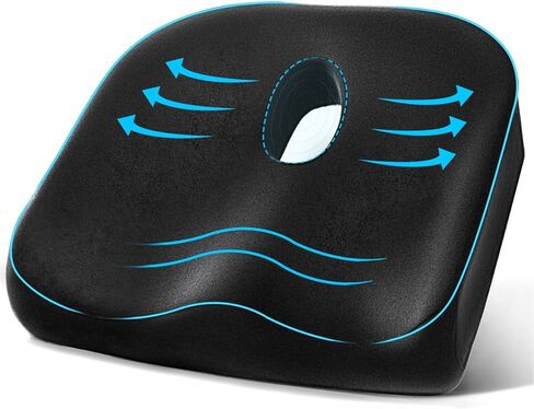 وسادة على شكل كعكة من إسفنج الذاكرة لراحة الجلوس على العصعص، وسادة مقعد داعمة كبيرة مع تصميم مقصوص في المنتصف لتخفيف الضغط، وسادة مريحة على شكل دونات لكراسي المنزل والمكتب in Kuwait